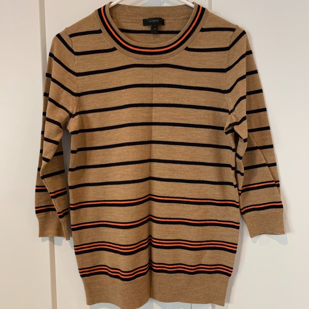 J. Crew 3/4 sleeve crew neck sweater